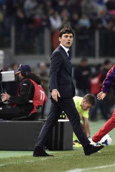 Il tecnico della Fiorentina, Vincenzo Montella. LaPresse